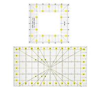 Rectangular 11.8 x 6.3Inch Square 6.5 x 6.5 Inch,2 Pack Acrylic Quilting Rulers for Easy Precision Cutting Quilting, Sewing DIY Crafts Other Sewing Embroidery Supplies