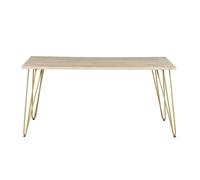 Rectangular 6 Seater Dining Table Deiondre Light Mango IH Design Brown One Size