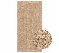 vidaXL ZIZUR Indoor/Outdoor Rug - Brown Jute-Look Floor Mat, Durable Polypropylene Area Rug, Lightweight, UV-Resistant, Versatile for Patio/Garden/Living Room, 60x110 cm
