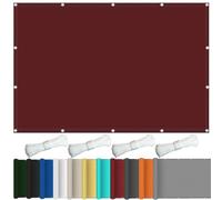 Rectangular 6x10m Sunshade Canopy - UV Protection Windbreak for Outdoor Camping Grommets & Straps Included Burgundy Color - & Versatile