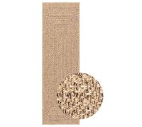 vidaXL Rug ZIZUR – Polypropylene Jute-Look Indoor/Outdoor, UV-Resistant, 80x250 cm, Brown