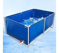 Rectangular Above Ground Pool with Steel Frame - Perfect for Backyard Garden Deck or Patio Fun! Ideal for Kids Adults & Pets - Easy Drainage Faucet Included