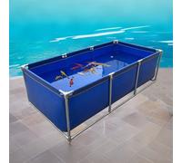 Rectangular Above Ground Swimming Pool, Durable Steel Frame, Easy Assembly, Includes Repair Patch - Ideal for Families & Kids