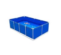 Rectangular Above Ground Swimming Pool, Durable Steel Frame, Easy Assembly, Includes Repair Patch - Ideal for Families & Kids