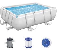 Rectangular Above Ground Swimming Pool Set, Bestway Power Steel 2.82M X 1.96M