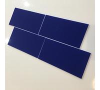 Rectangular Acrylic Mirror Tiles, 3mm - Blue - Pack of Ten - 4cm x 2cm | 3mm shatterproof child-safe acrylic, laser polished edges, variety of finishes