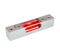 Rectangular Adjustable Level Instrument with Holes, Aluminum Alloy Metal Adjustable Liquid Level Level Bubble, Luminous demagnetization, Length 120mm, Hole spacing 100mm…(red)