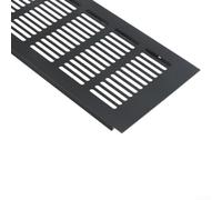 Rectangular Air Vent Grille 100x200mm Aluminium Louvered Cover with Fly Net for Cupboard Soffit Ventilation Black(100X300mm)