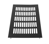 Rectangular Air Vent Grille 100x200mm Aluminium Louvered Cover with Fly Net for Cupboard Soffit Ventilation Black(100X225mm)