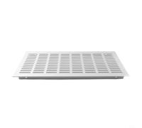 Rectangular Aluminum Alloy Air Vent Cover for Wardrobe, Shoe Cabinet & Closet - Louvered Ventilation Grille, 200x200mm to 200x400mm Si(White 200X400MM)