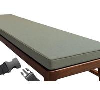 Rectangular Anti-Slip Cushion for Indoor/Outdoor Benches, Removable 2/3-Seater Pad for Patio, Balcony & Chair, Gray 140x35cm/55x14in