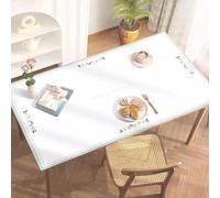 Rectangular Anti-Stain Tablecloth, Round Stain Resistant, Pvc Leather Tablecloths, Ideal For Indoors, Dining Room, Living Room, Tablecloths For Outdoor and Garden (Size:80 x 80 cm, Colour: K)