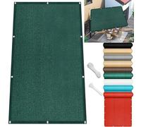 Rectangular Awning 180x550 cm Breathable HDPE Fabric UV Resistant Sun Protection Dark Green Canvas with Eyelets Ideal for Camping Swimming Pools & Kennels Complete Mounting Kit Included