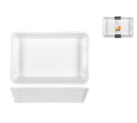 Rectangular Baking Dish In White Porcelain 30X20X6 H H&H