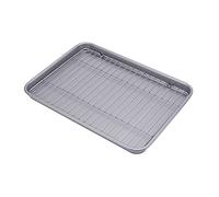 Rectangular Baking Pan with Grill Rack Cookie Cake Mold Tool Carbon Steel Accessories for Kitchen Cookie Pan Set