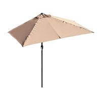 Rectangular Balcony Umbrella 2M/2.5M for Small Spaces Sturdy Half Size Garden Umbrella with Crank System Ideal for Walls Porches and Windows