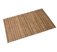 Rectangular Bamboo Slatted Folding Duck Board Bathroom Bath Non Slip Shower Mat.