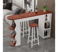 Rectangular Bar Height Top Table Industrial Bar Table Narrow Long High Table Counter Long Bar Table Rustic Tall Counter Height Table Dining Table Kitchen Bar Table Coffee Table without Chairs