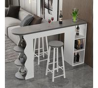 Rectangular Bar Height Top Table Industrial Bar Table Narrow Long High Table Counter Long Bar Table Rustic Tall Counter Height Table Dining Table Kitchen Bar Table Coffee Table without Chairs