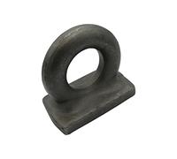 Rectangular Base Deckplate 1'' 13T Proof Load - 25MM Eye Plate Lashing Weld On Deck Self Colour