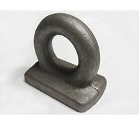 Rectangular Base Deckplate 3/4'' 7.5T Proof Load - 19MM Eye Plate Lashing Weld On Deck Self Colour