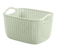Rectangular Basket Knit S White