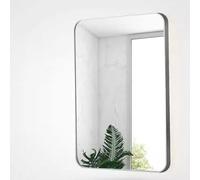 Rectangular Bathroom Mirror Shatterproof Wall Mirror Easy to Hang or Lean Perfect for Bathroom Bedroom Living Room Silver Finish 50x70cm (20x28in)