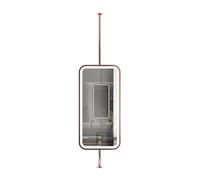 Rectangular Bathroom Mirror With LED Light, 360° Rotatable, 3-color Dimmable Lighting, Suitable For Entryways, Cloakrooms, And Home Decor(Rose gold,40x60cm)