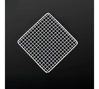 Rectangular BBQ Grill Net Stainless Steel Wire Roaster for Meat Seafood Fruit - Foldable Outdoor Cooking Grid Charcoal Gas Stove 36x15cm(20x20cm)