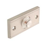 Rectangular Brass Doorbell Push Button Switch for Front Door | Modern Classic Style, Silver Finish, Straightforward Installation, Comfortable Pressing, Schools and Entry Use