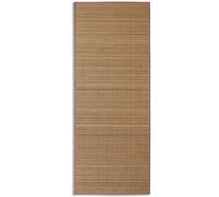 Berkfield Rectangular Brown Bamboo Rug 80 X 200 Cm