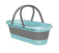 Rectangular Bucket, Washing Up Bowl With Handles,Portable Mop Bucket,Car Wash Folding Bucket Idea For Washing Dishes, Camping, Hiking And Home