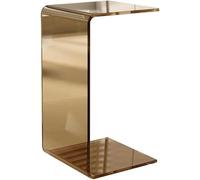 Rectangular C-Shaped Side Table, Transparent Acrylic Minimalist Design, Ideal for Small Spaces, Modern Nordic Style Furniture