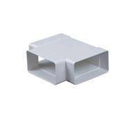 Rectangular Channel T Piece - 55mm x 110mm - Ducting Pipe - Connector Adaptor - White