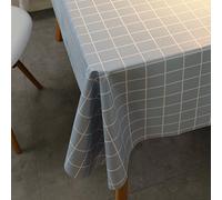 Rectangular Checkered Tablecloth 120x180cm Waterproof PVC Plastic Table Cover Stain-Resistant Dining Tablecloth for Family Kitchen Parties Events