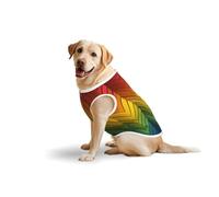 Rectangular Color Blocking Chart Dog Pure Cotton Tshirts for Medium & Large Dogs,Breathable Stretchy Tank Top Sleeveless Vest Tee Shirt