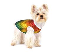rectangular color blocking chart Small Cotton Dog Vest Breathable Adjustable Pet T Shirt for Small Dogs Cats - Full Print Summer Puppy Clothes