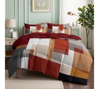 Rectangular Colour Blocks Coverless Duvet Super King Size 7.5 Tog 3 Pieces