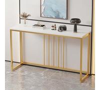 Rectangular Console Table - Contemporary Accent Table with Metal Legs for Living Room or Hallway, Space-Saving Design