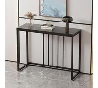Rectangular Console Table - Contemporary Accent Table with Metal Legs for Living Room or Hallway, Space-Saving Design