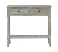 Rectangular Console Table With 2 Drawers for Hallway, Pine Wood Hallway Table for Home Décor, Wood Table with 2 Drawers for Office Premier Housewares Grey One Size