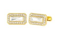 Rectangular Crystal Studded Diamond Cufflink Business Suits Exquisite Cufflinks Personalized Men's Shirts Decorative Accessory