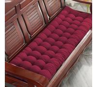 Rectangular Cushion for 23 Seats 170 x 50 cm 10/12 cm Thick Indoor/Outdoor Use Perfect for Patio Chair Swing BenchRed Color