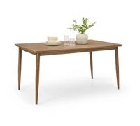 Rectangular Dining Table 6 Seater, Dark Wood Effect Kitchen Table