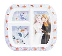 RECTANGULAR DIVIDED PLATE RESUSABLE PLASTIC 3 COMPARTMENTS (Frozen Autumn)
