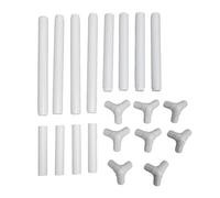 Rectangular Double Layer Embroidery Frame Lap Stand, Cross Stitch Hoop Holder Set with PP Inner Tube and PVC Clips, for Embroidery Sewing Quilting and Punch Needle Craft (White)