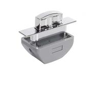 Rectangular Drawer Door Keyless Handle Lock Yacht Cabinet Button Hanging 1Pcs(Chromecolor)