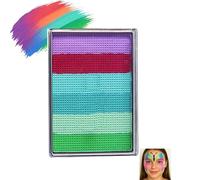 Rectangular Face Paint Palette With Vibrant Colours - Five Horizontal Colour Bands For Festivals Parties And Theatrical Performances Art For Kids And Adults Water-Based Quick-Drying Non- Makeup