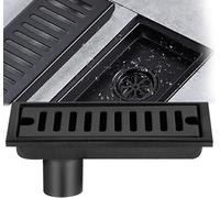 Rectangular Floor Drain, 20 X 10 Cm, Stainless Steel, Modern Finish, Double Filter, Self-Closing Odor-Proof Core, Suitable For