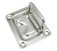 Rectangular Floor Lock 76 * 57 Pull Ring Built-in Stainless Steel Accessories Handle 1Pcs